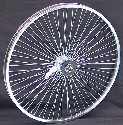 24" 68 Spoke Coaster Wheel CHROME