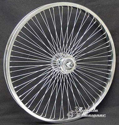 26" 68 Spoke Free Wheel CHROME