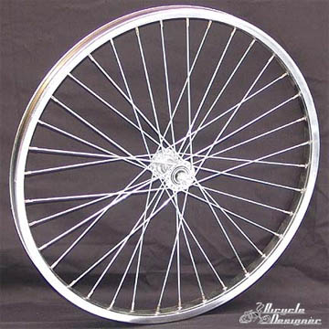 26" 36 Spoke Front Wheel CHROME