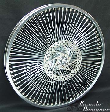 20" 140 Spoke Front Disk Wheel CHROME
