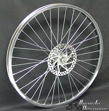 24" 36 Spoke Front Disk Wheel CHROME