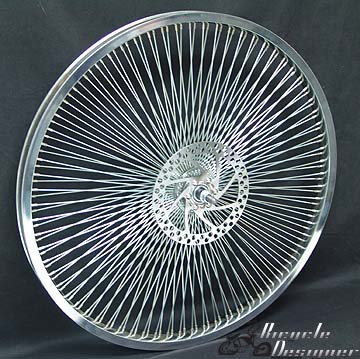 24" 140 Spoke Front Disk Wheel CHROME