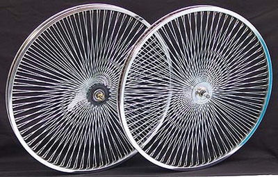24" 140 Spoke Coaster Wheel Set CHROME