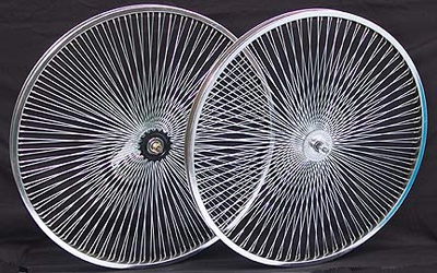 26" 140 Spoke Coaster Wheel Set CHROME