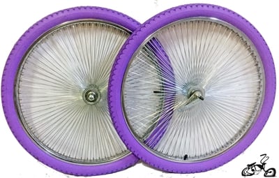 26" 140 Spoke Coaster Brake Wheel Kit - PURPLE