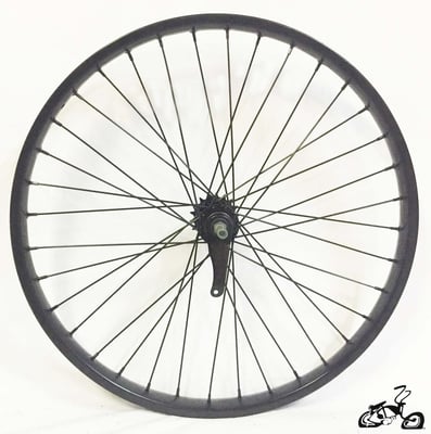26" 36 Spoke Coaster Wheel Heavy Duty BLACK