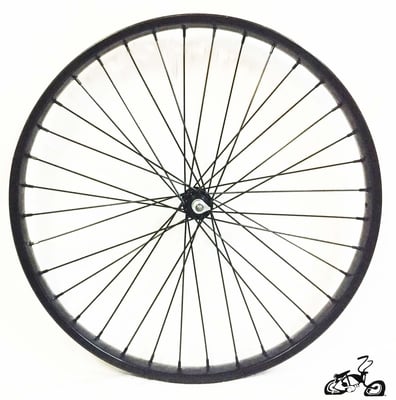 26" 36 Spoke Front Wheel Heavy Duty BLACK