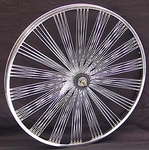26" 140 Spoke Fan Coaster Wheel CHROME
