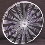 26" 140 Fan Spoke Front Wheel CHROME