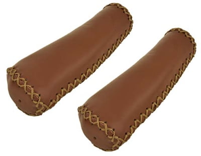 Brown Patent Leather Grips