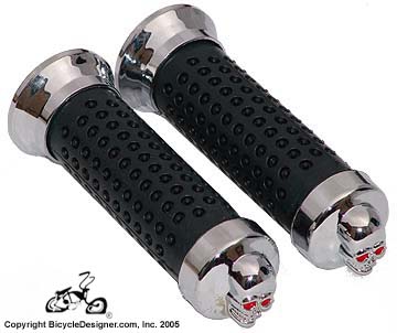 Deluxe Bicycle Grips SKULL