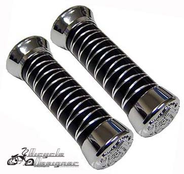 Deluxe Cross Line Bicycle Grips BLACK