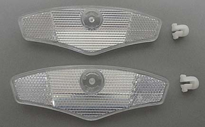 Bicycle Wheel Reflector CLEAR (pair)