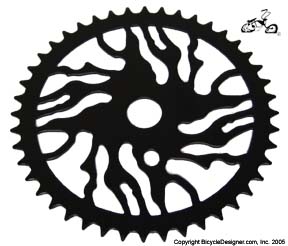 44 Tooth Sprocket Jagged BLACK
