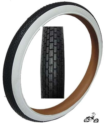 24" X 2.125" Bicycle Tires White Wall - BRICK