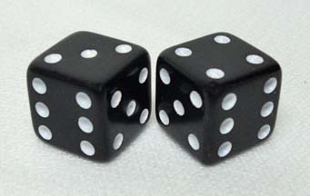 Dice Valve Cap BLACK (pair)