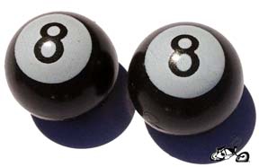 8-Ball Valve Cap BLACK (pair)
