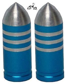 Bullet Valve Cap SKY BLUE (pair)