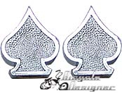 Spade Valve Cap CHROME (pair)