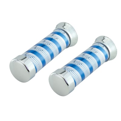 Deluxe Bicycle Grips Blue Swirl