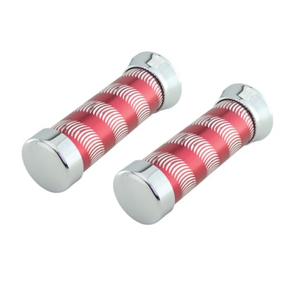 Deluxe Bicycle Grips Red Swirl
