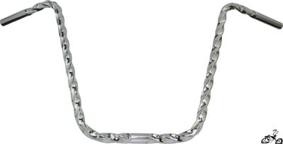 16" V Square Twisted Handlebar Chrome