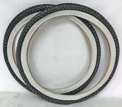 20" X 1.75" Tires White Wall Triangle Tread