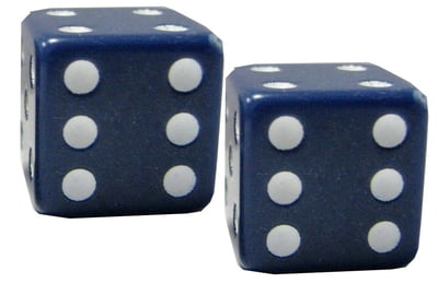 Dice Valve Cap NAVY BLUE (pair)