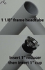 Frame Head Tube Reducer Shims 1 1/8" to 1"
