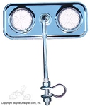 Lowrider Bicycle Mirror Rectangle CLEAR/CHROME
