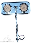 Lowrider Bicycle Mirror Rectangle TWIST BLACK/CHROME (each)