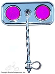 Lowrider Bicycle Mirror Rectangle TWIST PURPLE/CHROME (each)