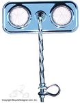 Lowrider Bicycle Mirror Rectangle TWIST CLEAR/CHROME (each)