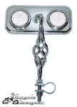 Lowrider Bicycle Mirror Rectangle BIRDCAGE TWIST CLEAR/CHROME (each)