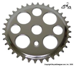 36 Tooth Sprocket Lucky 7 CHROME