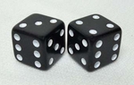 Dice Valve Cap BLACK (pair)