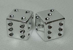 Dice Valve Cap CHROME (pair)