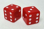 Dice Valve Cap RED (pair)