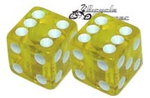 Dice Valve Cap YELLOW (pair)
