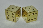 Dice Valve Cap GOLD (pair)