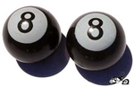 8-Ball Valve Cap BLACK (pair)