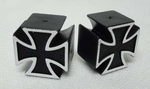 Chopper Cross Valve Cap BLACK (pair)