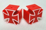 Chopper Cross Valve Cap RED (pair)
