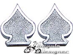 Spade Valve Cap CHROME (pair)