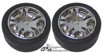Dub Car Wheel Valve Cap CHROME (pair)
