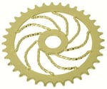 36 Tooth Lowrider Twist Sprocket GOLD