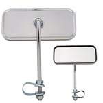 Lowrider Bicycle Mirror Rectangle ALL CHROME