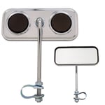 Lowrider Bicycle Mirror Rectangle BLACK/CHROME