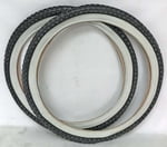 20" X 1.75" Tires White Wall Triangle Tread