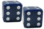 Dice Valve Cap NAVY BLUE (pair)